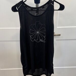 Nike Dri-FIT Running Black Graphic Mens Tank Top